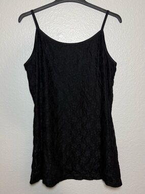 Black Lace Cami slip dress with‎ Adjustable Spaghetti Straps